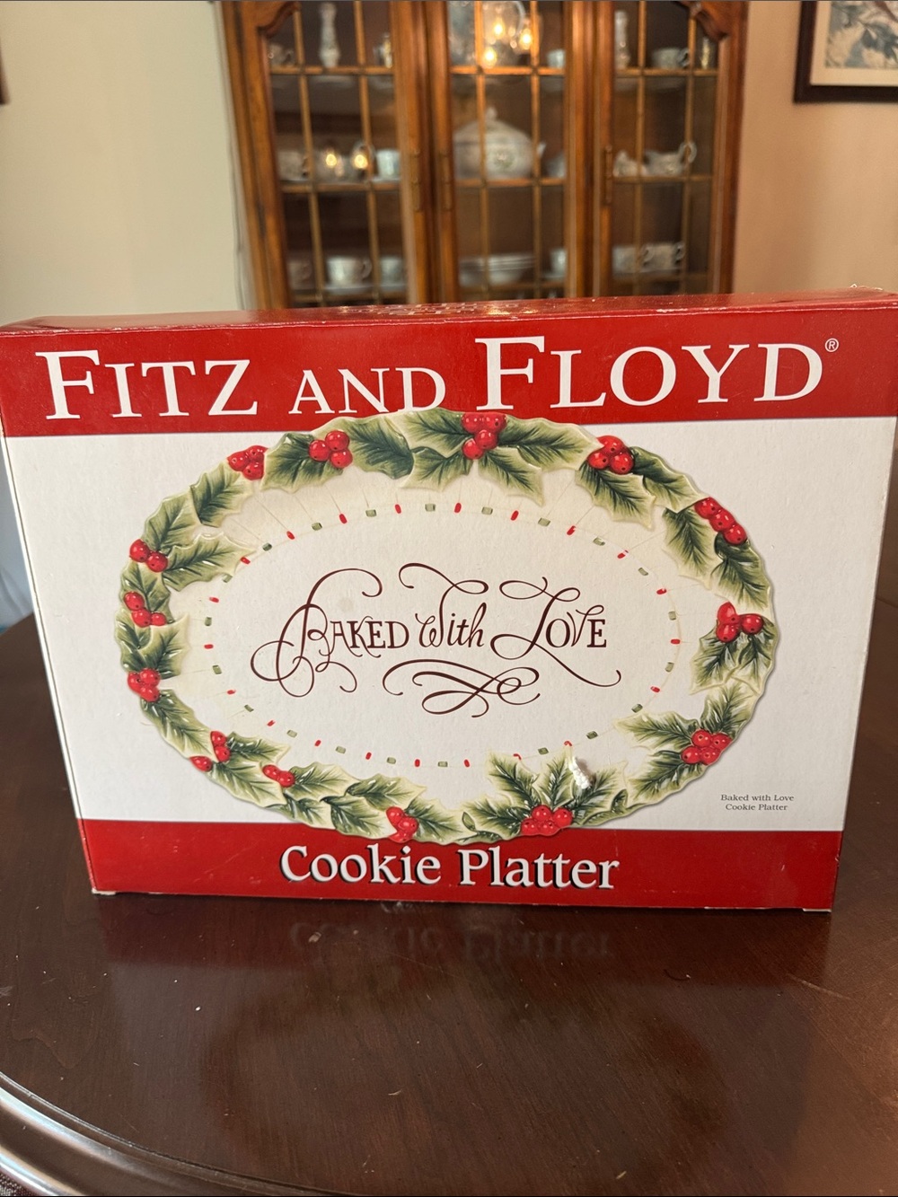 Fitz and Floyd Holiday Cookie Platter in Red, White and Green
